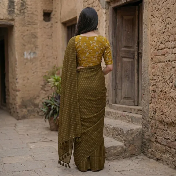 Yellow_Star_Georgette_Embroidered_Saree_For_Women