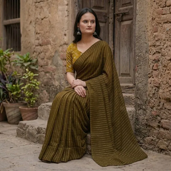 Yellow_Star_Georgette_Embroidered_Saree_For_Women