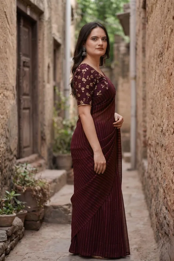 Maroon_Star_Georgette_Embroidered_Saree_For_Women