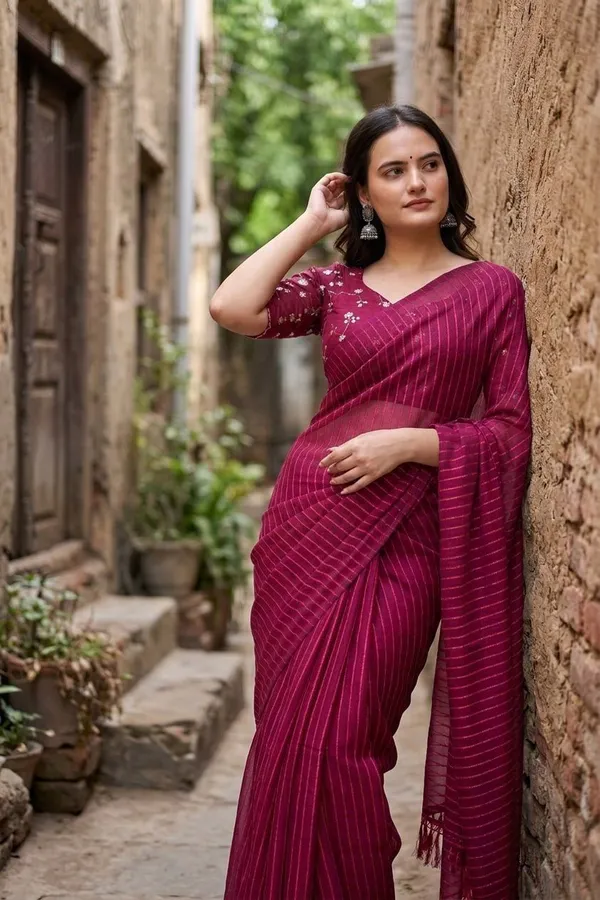 Pink_Star_Georgette_Embroidered_Saree_For_Women
