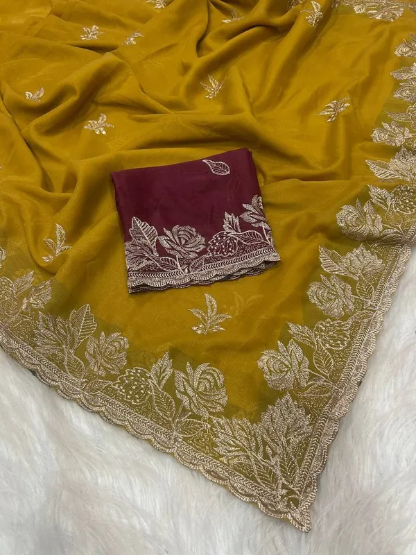 Yellow_Star_Georgette_Embroidered_Bollywood_Saree_For_Women