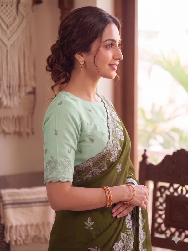Light_Green_Star_Georgette_Embroidered_Saree_For_Women