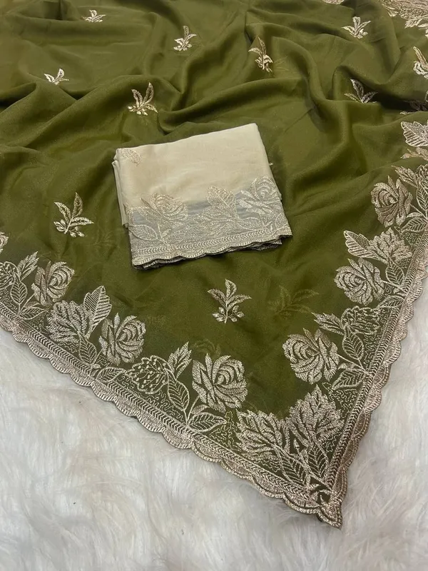 Light_Green_Star_Georgette_Embroidered_Saree_For_Women