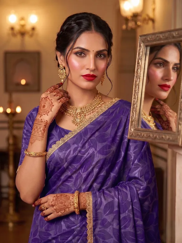 Purple_Star_Georgette_Woven_Embroidered_Saree_For_Women