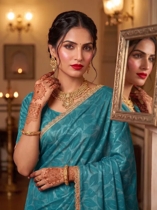 Blue_Star_Georgette_Woven_Embroidered_Saree_For_Women