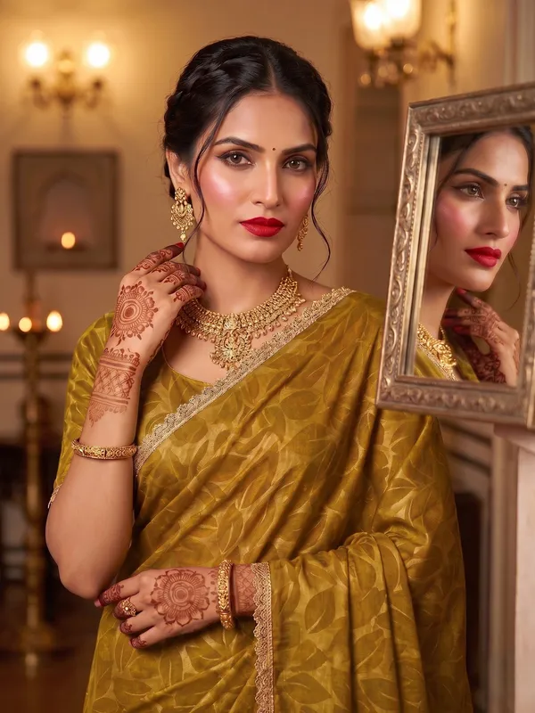 Yellow_Star_Georgette_Woven_Embroidered_Saree_For_Women