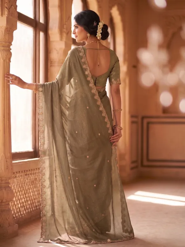 Cream_Star_Georgette_Embroidered_Saree_For_Women