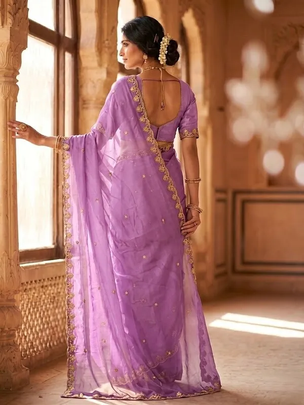 Purple_Star_Georgette_Embroidered_Embellished_Saree_For_Women