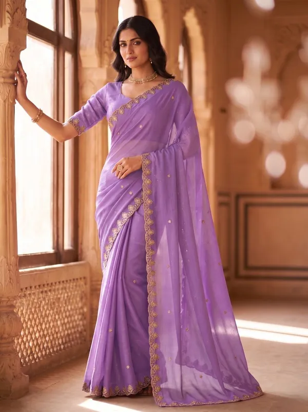 Purple_Star_Georgette_Embellished_Woven_Saree_For_Women