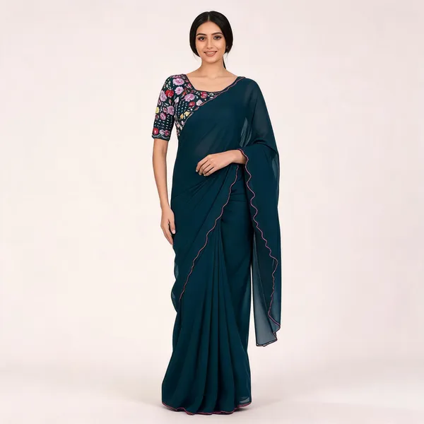 Blue_Star_Georgette_Embroidered_Saree_For_Women