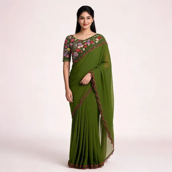 Light_Green_Star_Georgette_Embroidered_Saree_For_Women