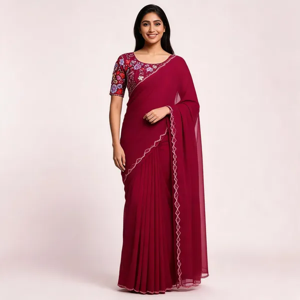 Red_Star_Georgette_Embroidered_Saree_For_Women