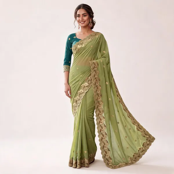 Pista_Star_Georgette_Embroidered_Saree_For_Women