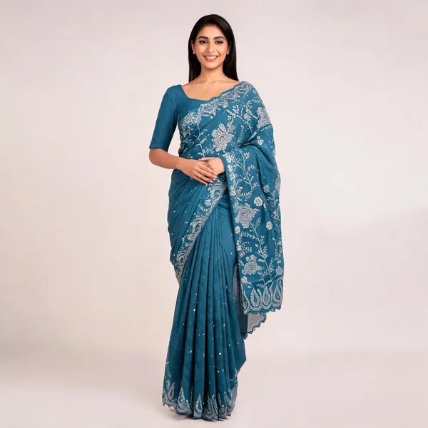 Blue_Star_Georgette_Embroidered_Saree_For_Women