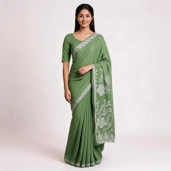 Green_Star_Georgette_Embroidered_Saree_For_Women