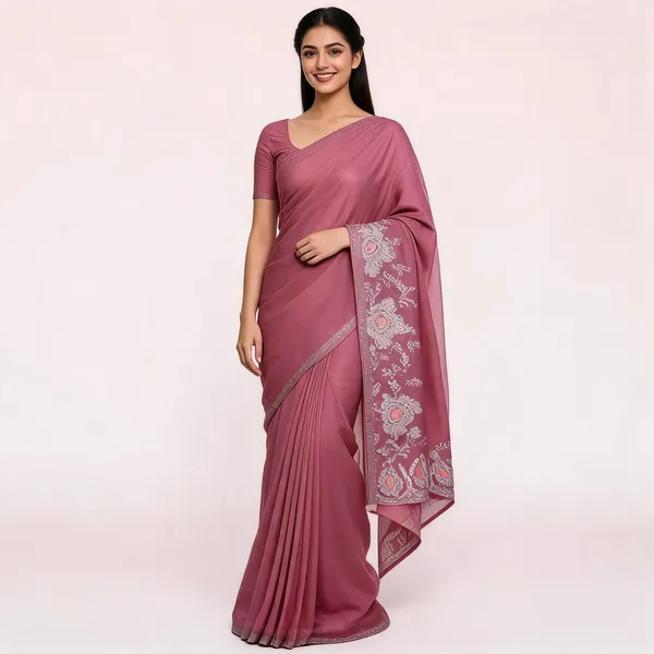Pink_Star_Georgette_Embroidered_Embellished_Saree_For_Women