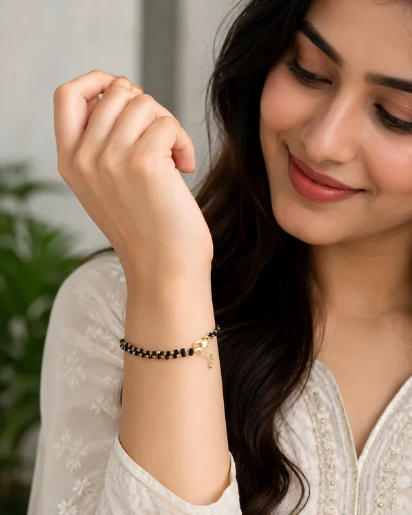 Black_Beaded_Gold_Toned_Double_Layer_Mangalsutra_Bracelet_For_Women_Pack_of_1
