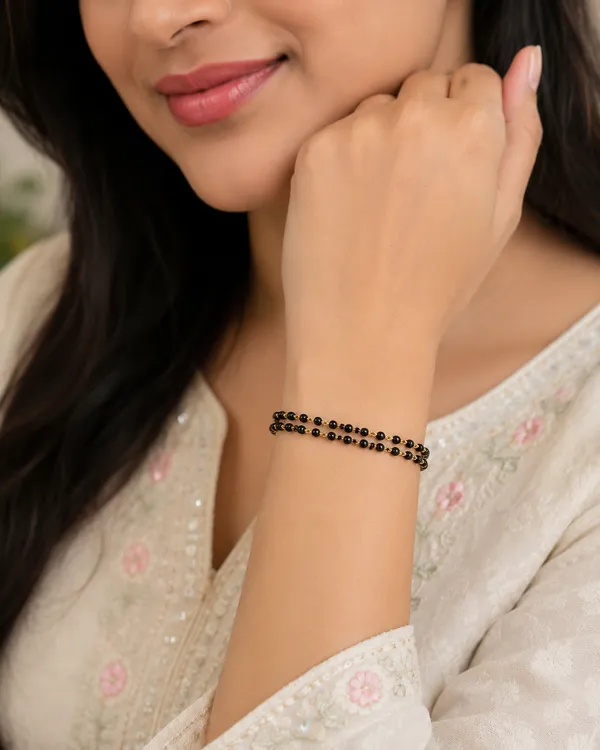 Black_Beaded_Gold_Toned_Double_Layer_Mangalsutra_Bracelet_For_Women_Pack_of_1