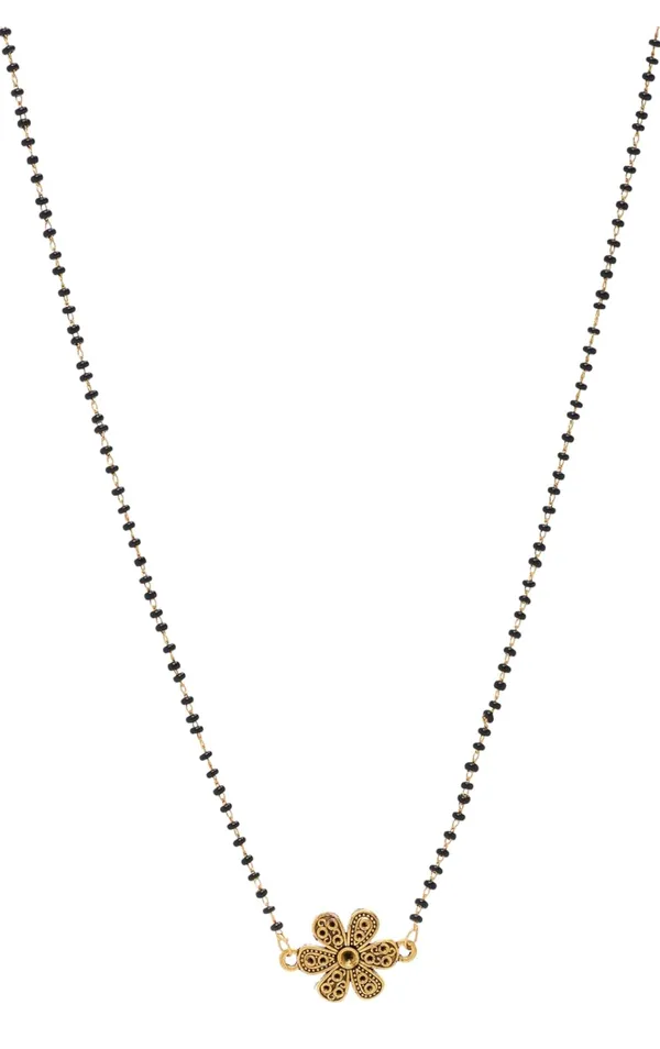 Black_Beaded_Gold_Toned_Floral_Pendant_Mangalsutra_For_Women