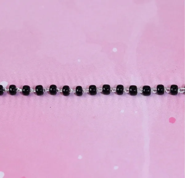 Black_Beaded_Silver_Chain_Bracelet_For_Women_Pack_of_1