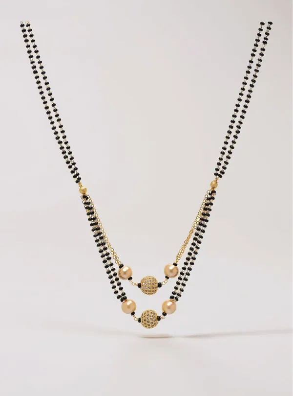 Black_Beaded_Gold_Toned_Double_Layer_Pearl_Pendant_Mangalsutra_For_Women