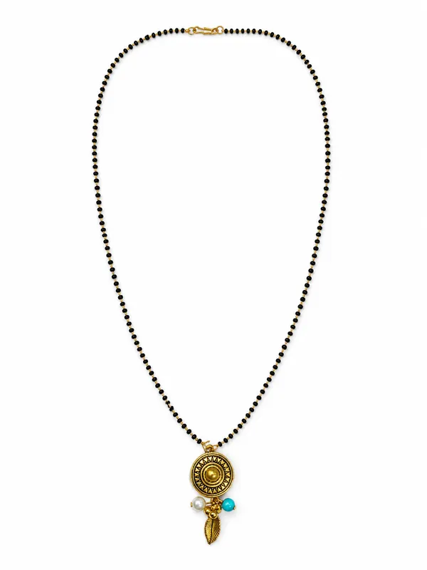 Black_Beaded_Gold_Toned_Turquoise_Medallion_Pendant_Mangalsutra_For_Women