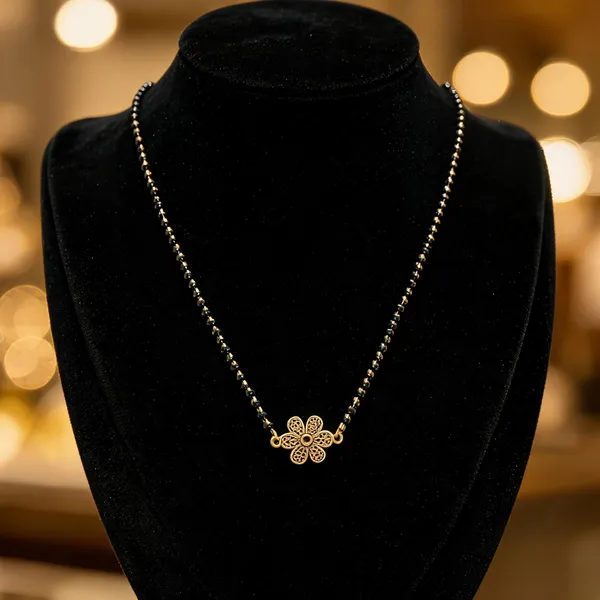 Black_Beaded_Gold_Toned_Floral_Pendant_Mangalsutra_For_Women