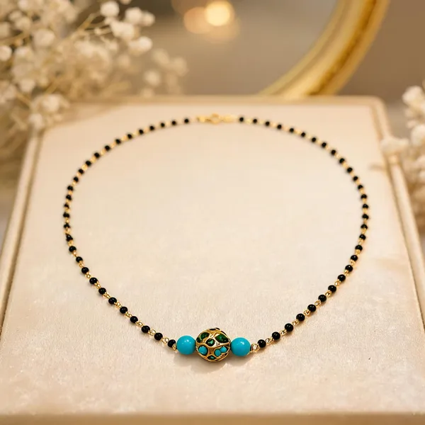 Black_Alloy_Beaded_Turquoise_Floral_Pendant_Mangalsutra_For_Women