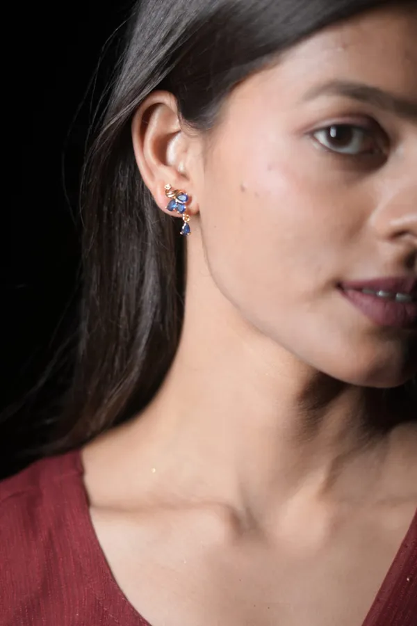 Blue_Stone_Rose_Gold_Drop_Earrings_For_Women