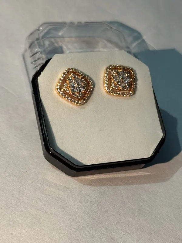 Gold_Plated_Cushion_Cut_Crystal_Stud_Earrings_For_Women