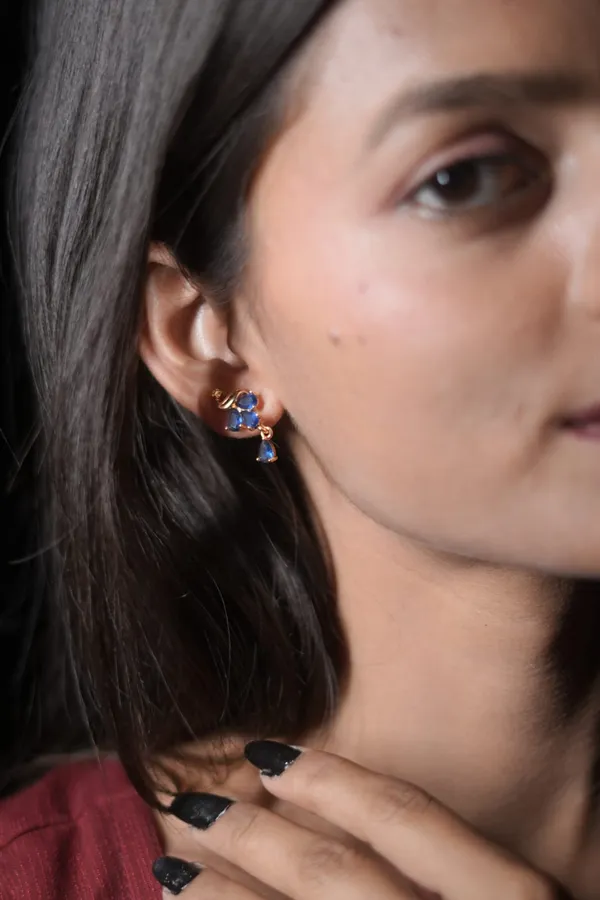 Blue_Stone_Rose_Gold_Drop_Earrings_For_Women