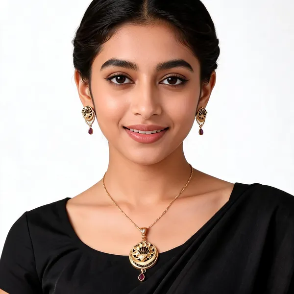 Gold_Plated_Peacock_Design_Pendant_Set_With_Purple_Stones