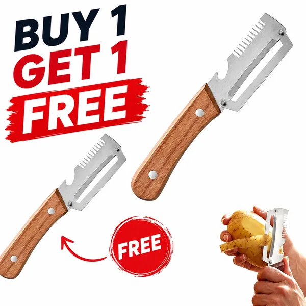 3_in_1_Vegetable_Peeler_Stainless_Steel_with_Wooden_Handle_&_Bottle_Opener_(BUY_1_GET_1_FREE)