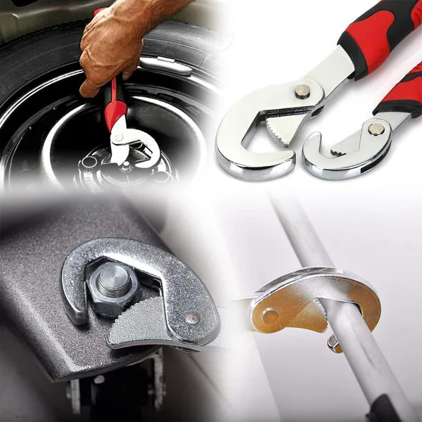 2_Pcs_All-in-One_Auto_Adjustable_Snap_N_Grip_Wrench_Spanner_Set