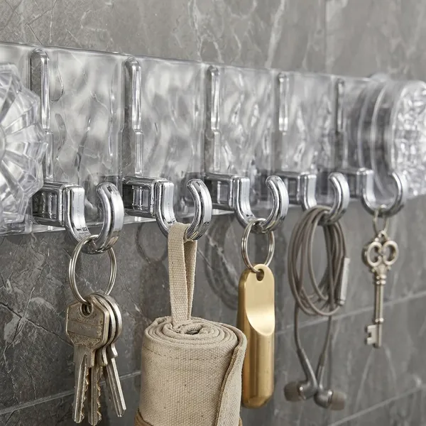 Crystal_Design_Suction_Cup_Wall_Hook_Rack_–_5_Hook_Transparent_Vacuum_Suction_Hanger_|_No_Drill_Multipurpose_Wall_Hooks_Organizer_for_Bathroom,_Kitchen,_Towel,_Keys_&_Accessories