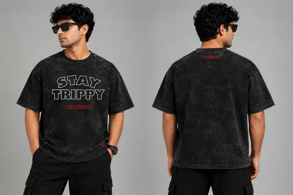 Black_Cotton_French_Terry_Oversized_Graphic_T-Shirt_For_Men