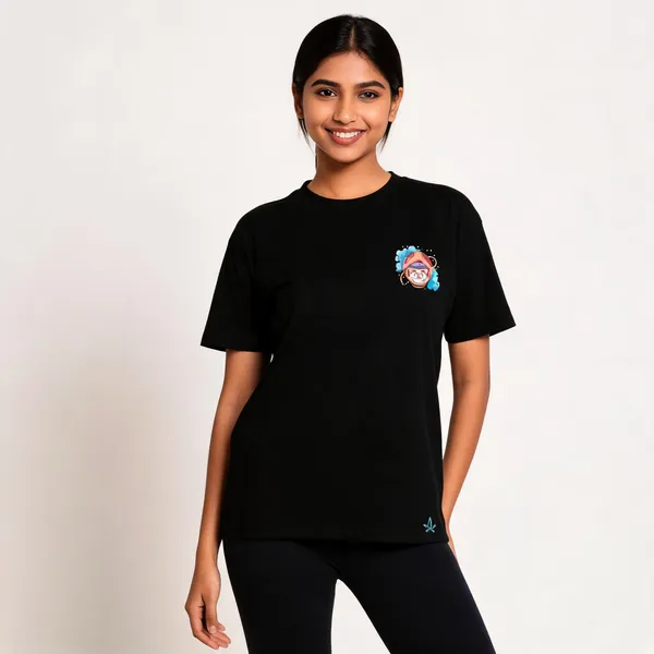 Black_Cotton_French_Terry_Graphic_Print_T-Shirt_For_Unisex