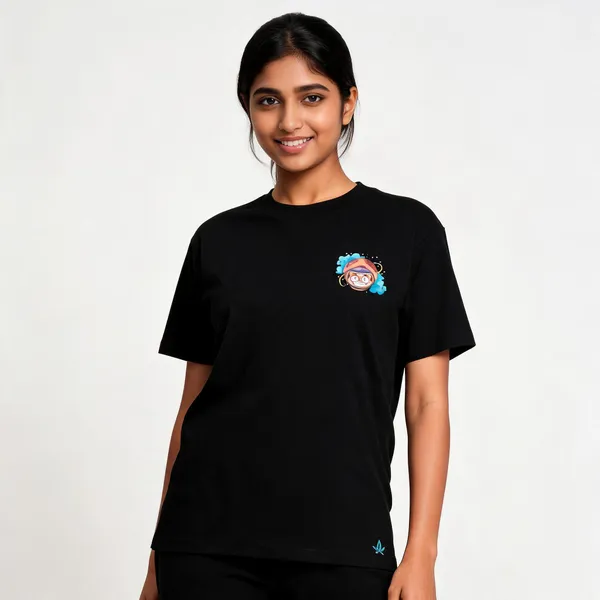 Black_Cotton_French_Terry_Graphic_Print_T-Shirt_For_Unisex