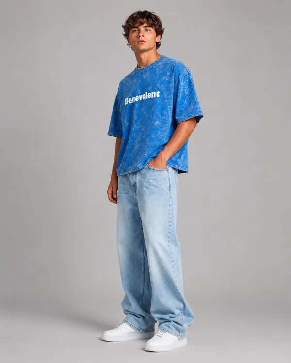 TRIPPIN_Benevolent_Oversized_T-Shirt_–_Blue_Acid_Wash_|_Unisex