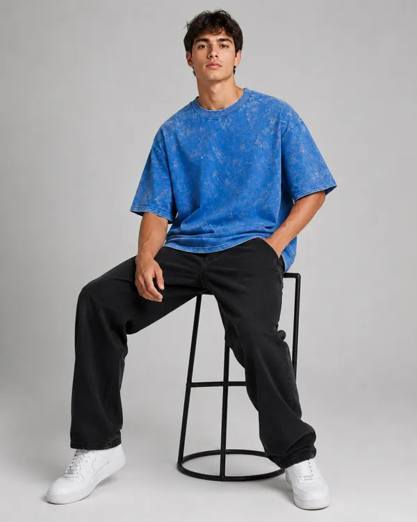 TRIPPIN_Acid_Wash_Oversized_T-Shirt_–_Blue_|_Unisex