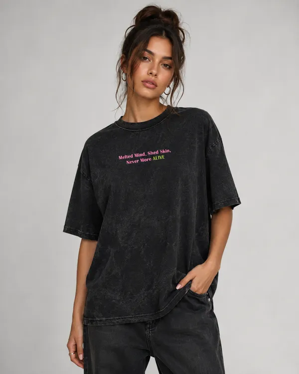 TRIPPIN_Melted_Mind_Oversized_T-Shirt_–_Black_Acid_Wash_|_Unisex