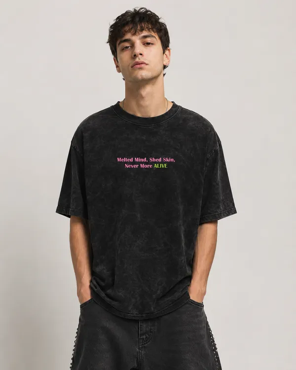 TRIPPIN_Melted_Mind_Oversized_T-Shirt_–_Black_Acid_Wash_|_Unisex
