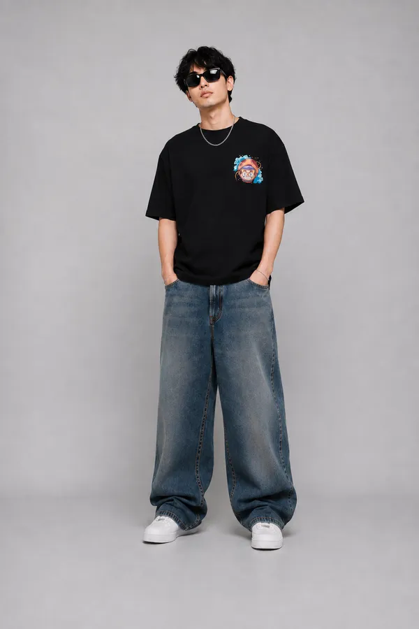 TRIPPIN_Cosmic_Trip_Oversized_T-Shirt_–_Black_|_Unisex