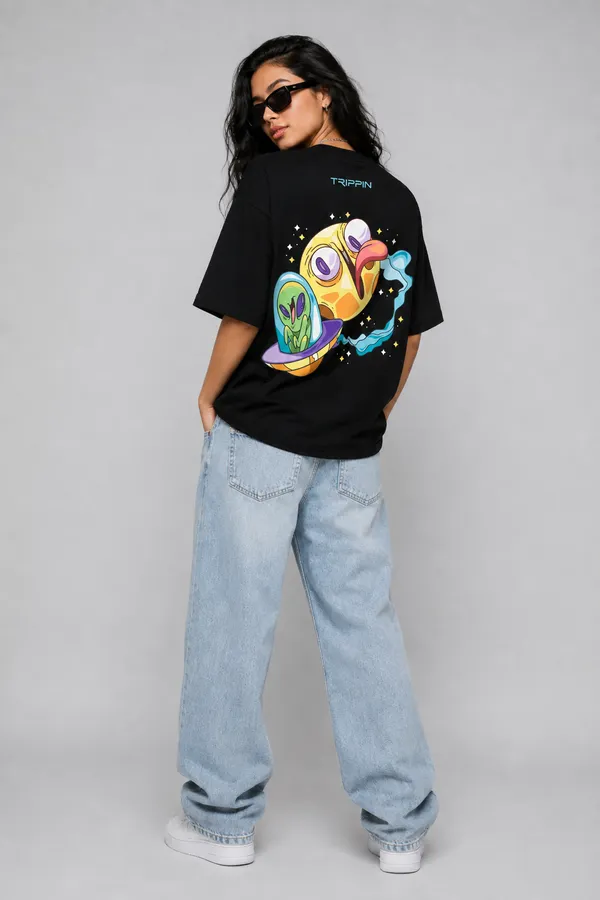 TRIPPIN_Cosmic_Trip_Oversized_T-Shirt_–_Black_|_Unisex