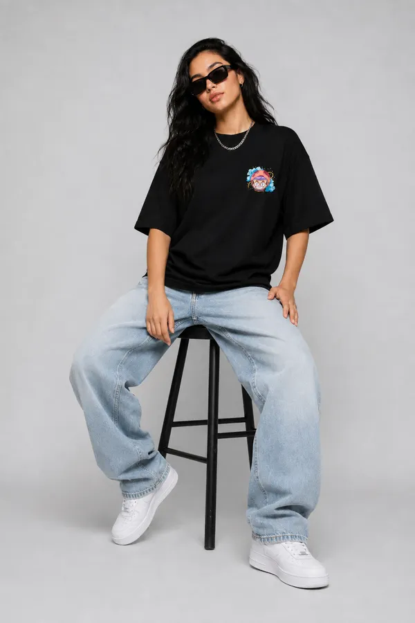 TRIPPIN_Cosmic_Trip_Oversized_T-Shirt_–_Black_|_Unisex