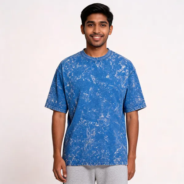 Blue_Cotton_French_Terry_Crew_Neck_Oversized_T-Shirt_For_Men
