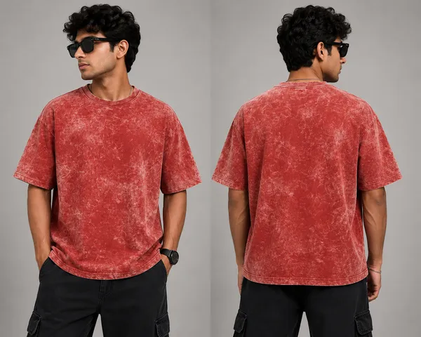 Red_Cotton_French_Terry_Acid_Wash_Relaxed_Fit_T-Shirt_For_Men