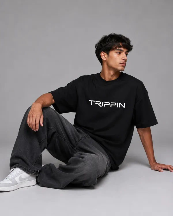 TRIPPIN_Savior_Oversized_T-Shirt_–_Black_|_Unisex