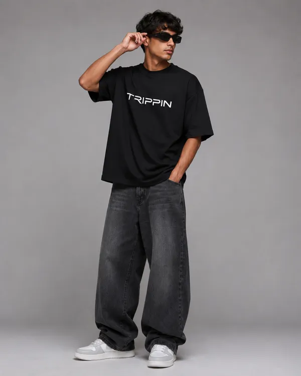 TRIPPIN_Savior_Oversized_T-Shirt_–_Black_|_Unisex