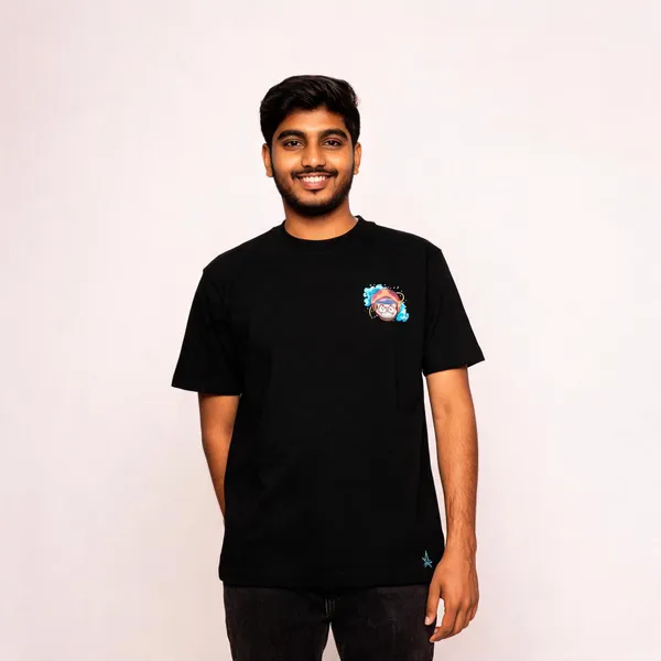 Black_Cotton_French_Terry_Graphic_Casual_T-Shirt_For_Men